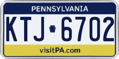 PA license plate KTJ6702