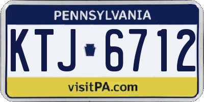 PA license plate KTJ6712