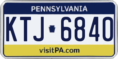 PA license plate KTJ6840