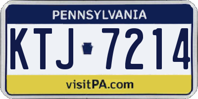 PA license plate KTJ7214