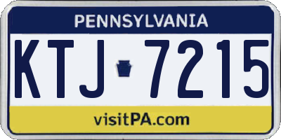 PA license plate KTJ7215