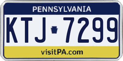 PA license plate KTJ7299