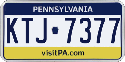 PA license plate KTJ7377