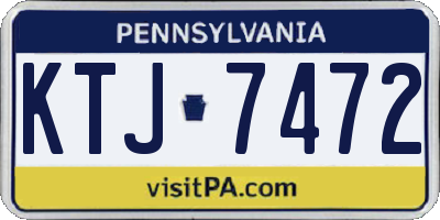PA license plate KTJ7472