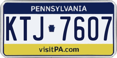 PA license plate KTJ7607
