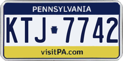 PA license plate KTJ7742