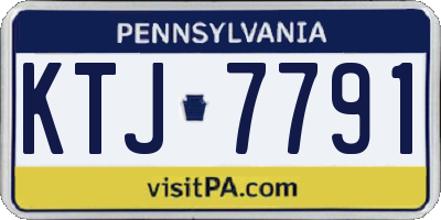 PA license plate KTJ7791