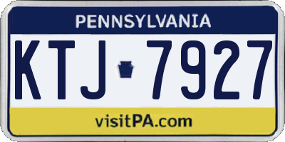 PA license plate KTJ7927