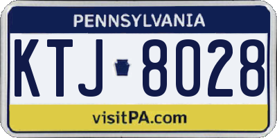 PA license plate KTJ8028