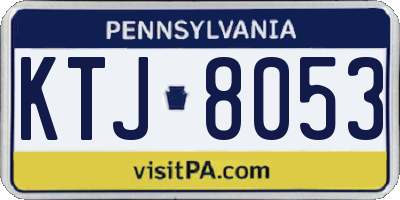 PA license plate KTJ8053