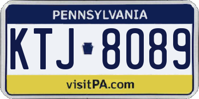 PA license plate KTJ8089
