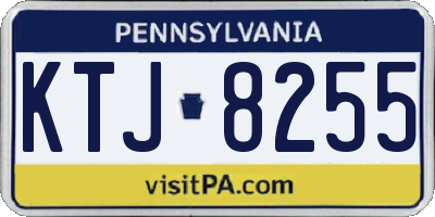 PA license plate KTJ8255