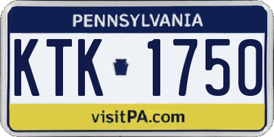 PA license plate KTK1750