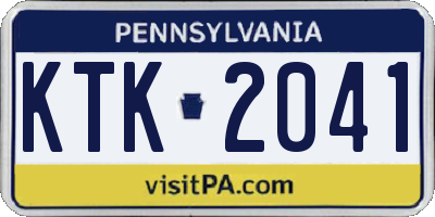 PA license plate KTK2041
