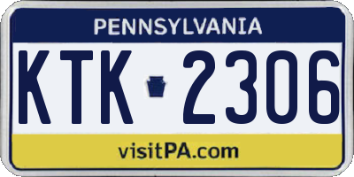 PA license plate KTK2306