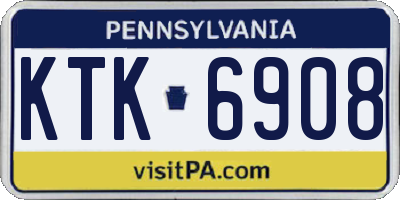 PA license plate KTK6908