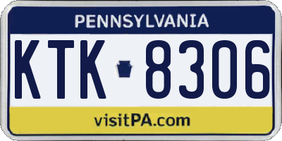 PA license plate KTK8306