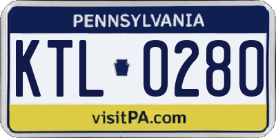 PA license plate KTL0280
