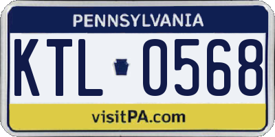 PA license plate KTL0568