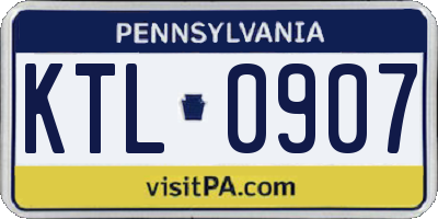 PA license plate KTL0907