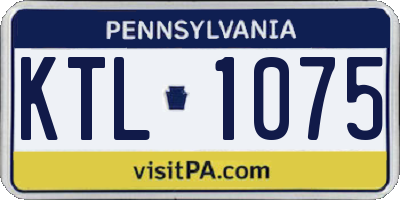 PA license plate KTL1075
