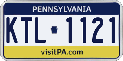 PA license plate KTL1121