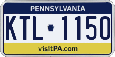 PA license plate KTL1150