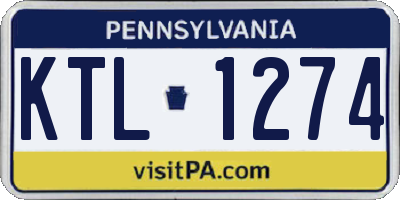 PA license plate KTL1274