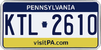 PA license plate KTL2610
