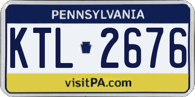 PA license plate KTL2676
