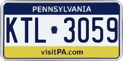 PA license plate KTL3059