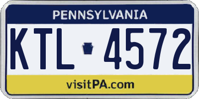 PA license plate KTL4572