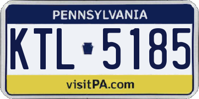 PA license plate KTL5185