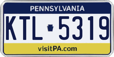 PA license plate KTL5319