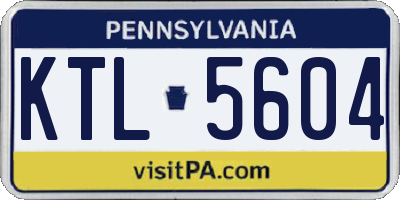 PA license plate KTL5604