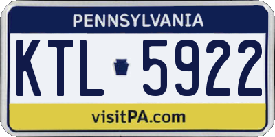 PA license plate KTL5922