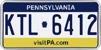 PA license plate KTL6412