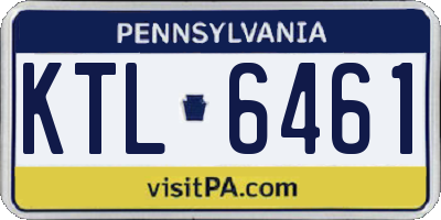PA license plate KTL6461