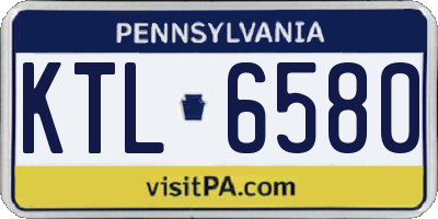 PA license plate KTL6580