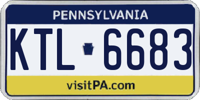 PA license plate KTL6683