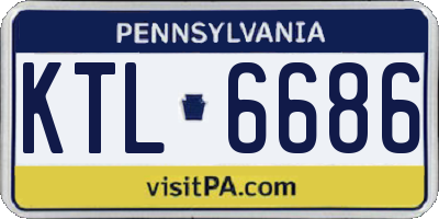 PA license plate KTL6686