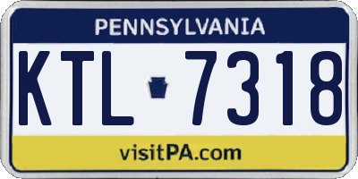 PA license plate KTL7318