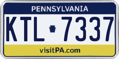 PA license plate KTL7337