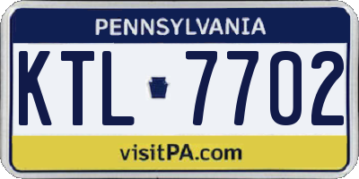PA license plate KTL7702