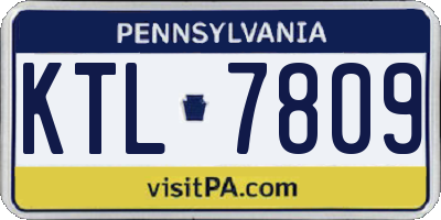 PA license plate KTL7809