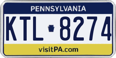 PA license plate KTL8274