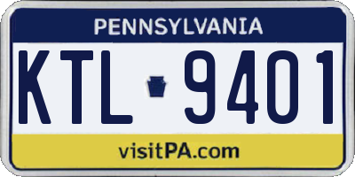 PA license plate KTL9401