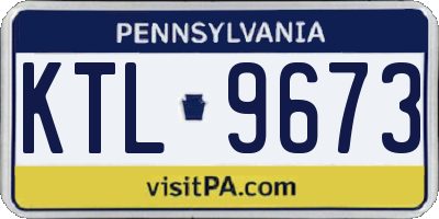 PA license plate KTL9673
