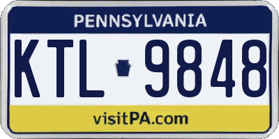 PA license plate KTL9848