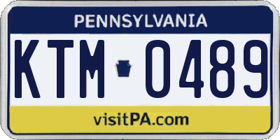 PA license plate KTM0489